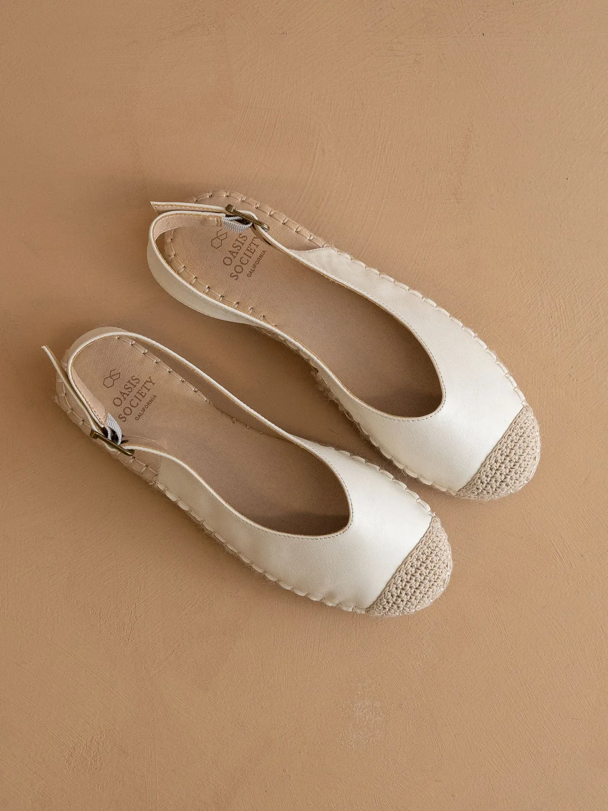 The Massa | White Ballet Inspired Espadrille Flat